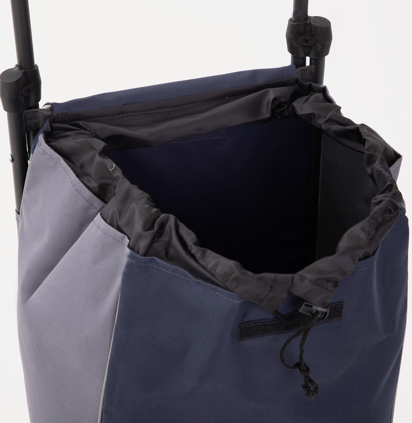 Сумка-тележка хозяйственная на шнуре, цвет синий