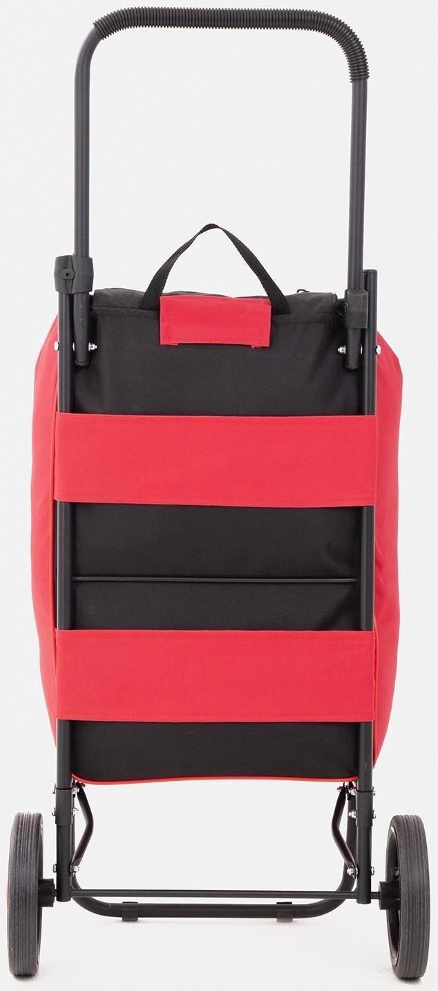 Сумка-тележка хозяйственная на шнуре, цвет чёрный/красный