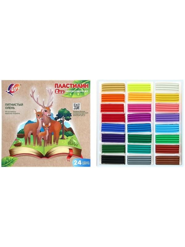 Пластилин 24 цвета 360 г ZOO