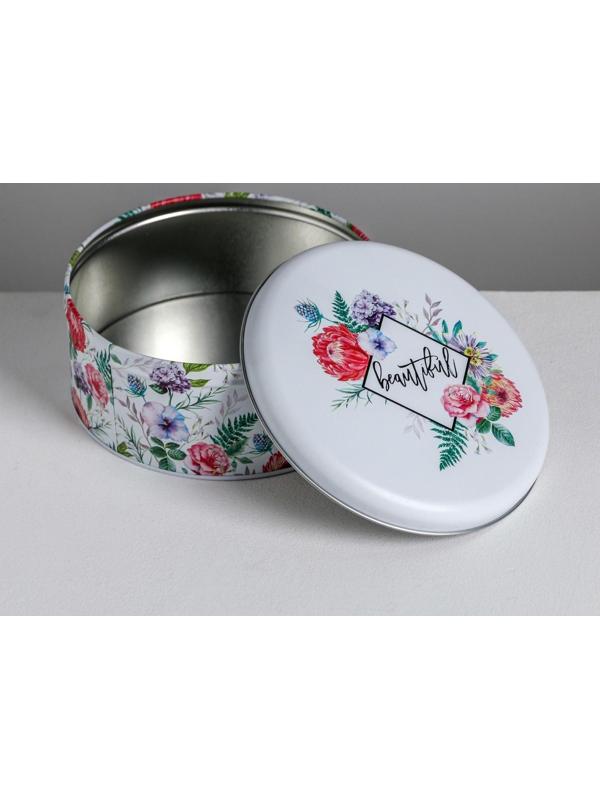 Набор подарочных жестяных коробок «Be happy», 17 х 17 х 8 см