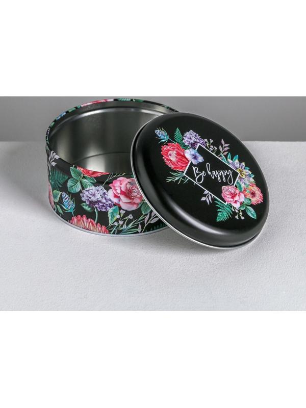 Набор подарочных жестяных коробок «Be happy», 17 х 17 х 8 см