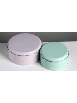 Набор подарочных жестяных коробок «Happy», 20 х 20 х 8 см