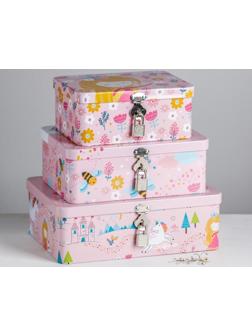 Набор подарочных жестяных коробок «Лучшей на свете», 24,5 х 18 х 8 - 17,5 х 13 х 7,5 см