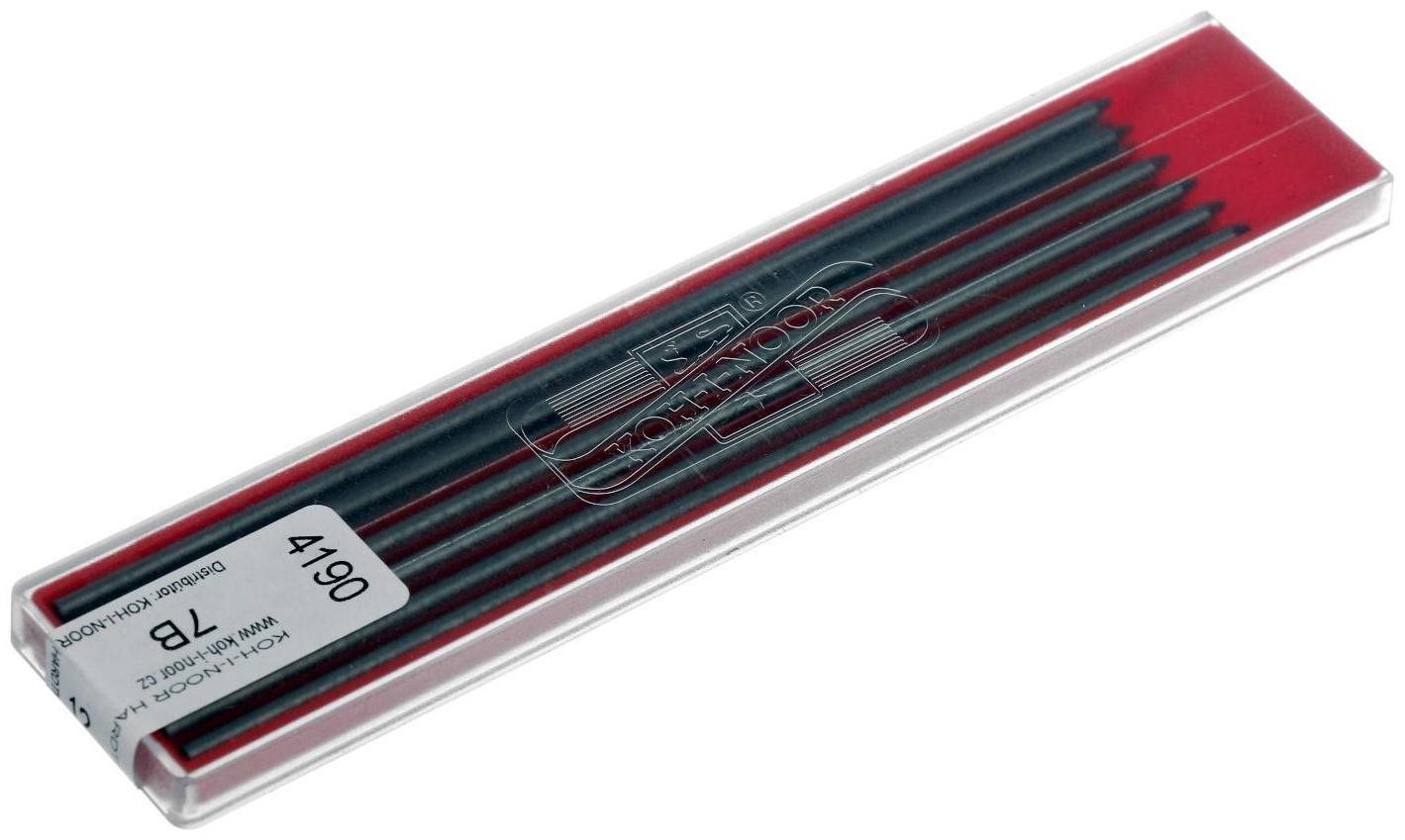 Грифели для цанговых карандашей Koh-i-noor 4190/07 В, 2,0 мм, 12 штук в упаковке