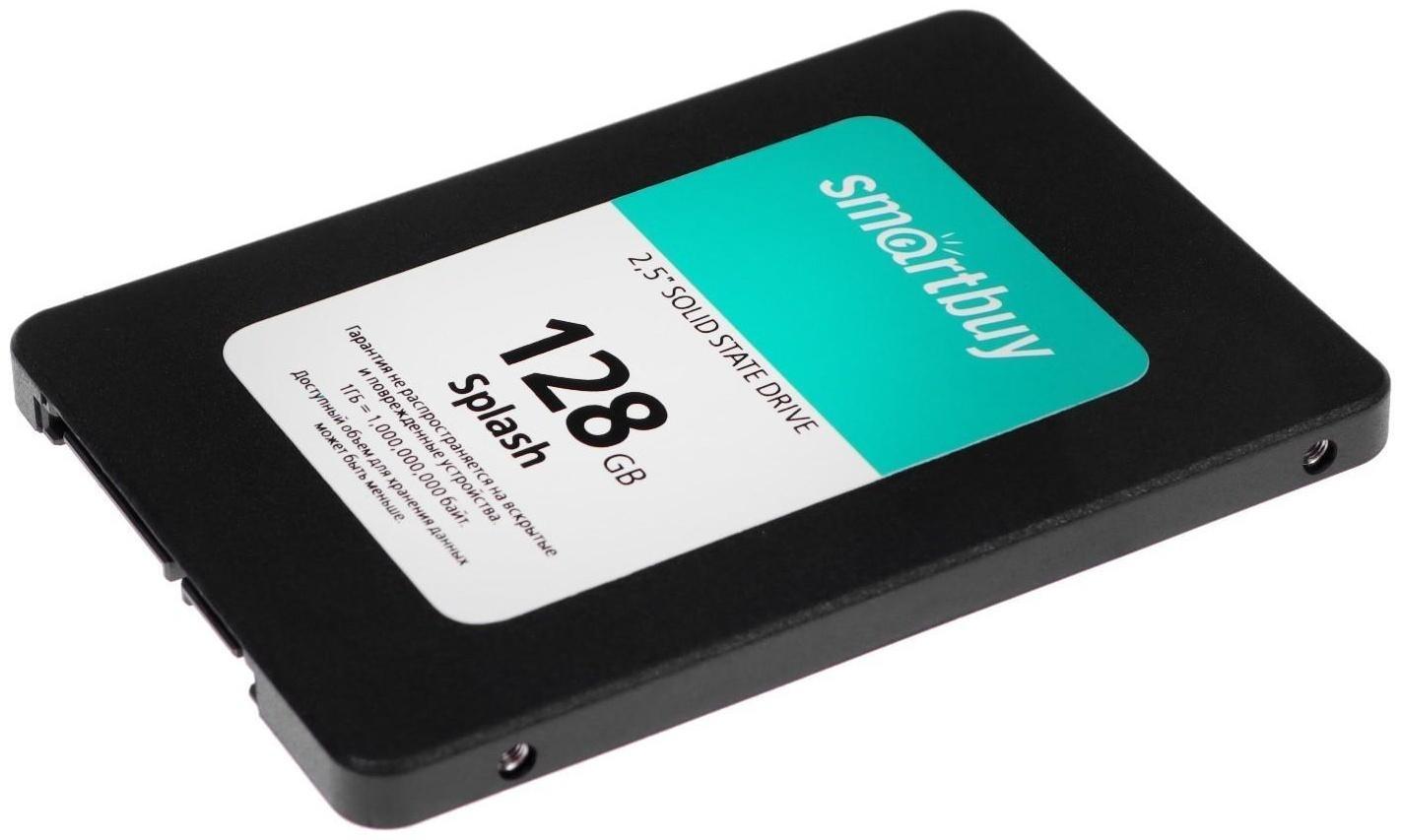 Накопитель SSD SmartBuy Splash SBSSD-128GT-MX902-25S3, 128Гб, SATA-III, 2,5