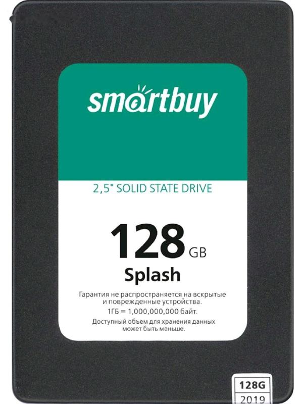 Накопитель SSD SmartBuy Splash SBSSD-128GT-MX902-25S3, 128Гб, SATA-III, 2,5