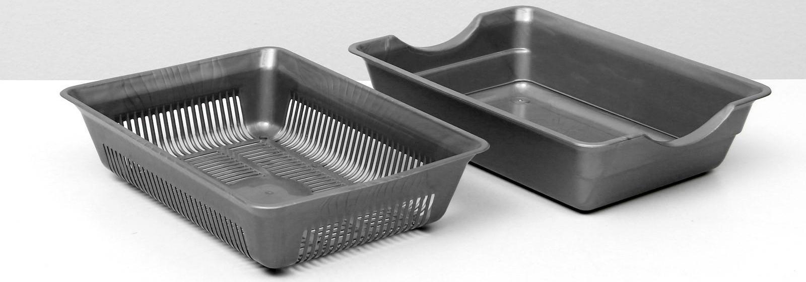 Туалет глубокий с сеткой 36 х 25 х 9 см, серый