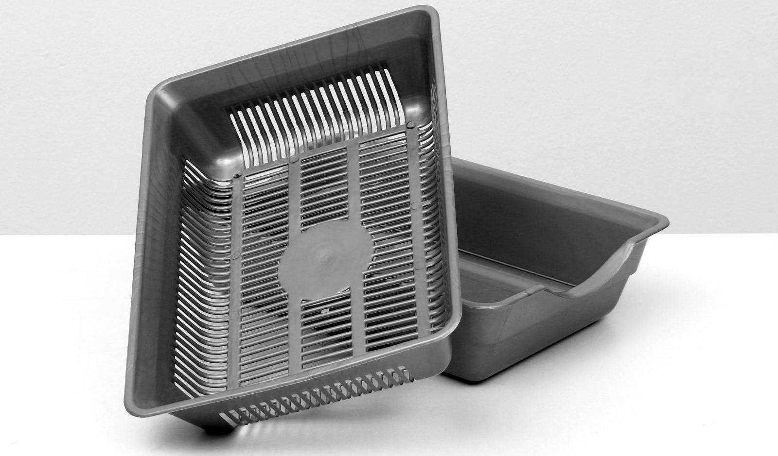 Туалет глубокий с сеткой 36 х 25 х 9 см, серый
