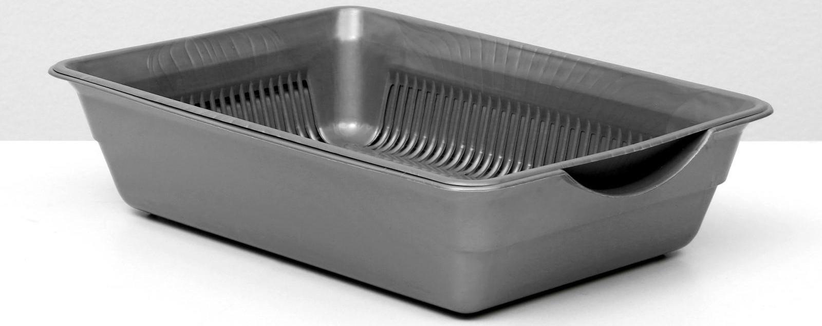 Туалет глубокий с сеткой 36 х 25 х 9 см, серый