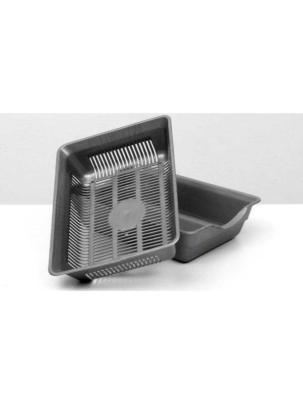 Туалет глубокий с сеткой 36 х 25 х 9 см, серый