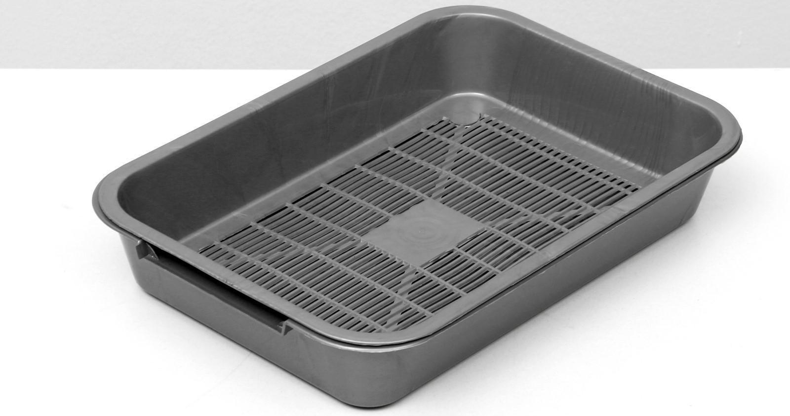 Туалет перламутровый средний с сеткой 36 х 26 х 6,5 см, серебро