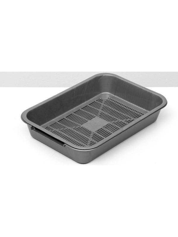 Туалет перламутровый средний с сеткой 36 х 26 х 6,5 см, серебро