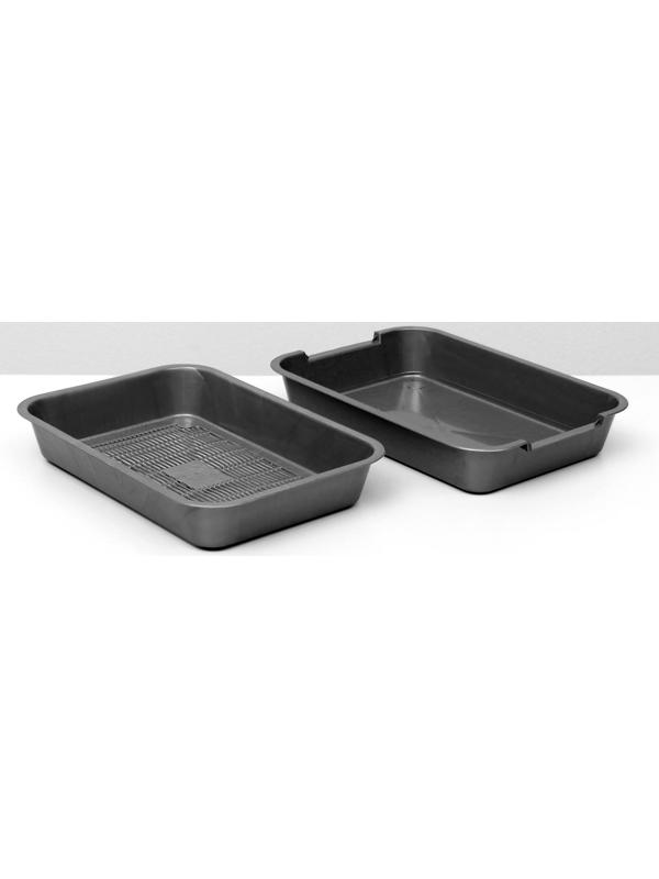 Туалет перламутровый средний с сеткой 36 х 26 х 6,5 см, серебро