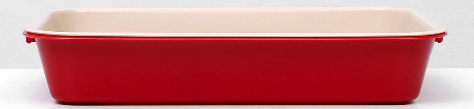 Туалет средний с сеткой 36 х 26 х 6,5 см, бежевый/красный