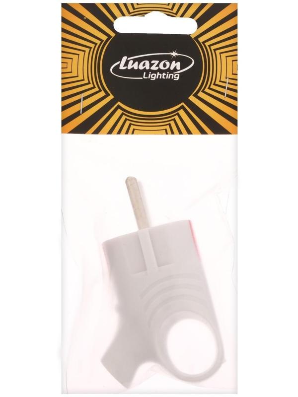 Вилка угловая, с кольцом, 16А, без з/к, 220 В, белая, розничная упаковка.