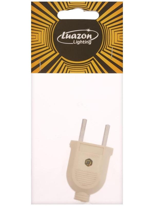 Вилка прямая, 10А, без з/к, 220 В, бежевая, розничная упаковка.