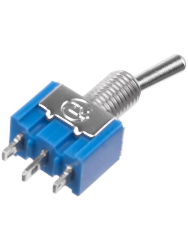 Тумблер, 250 В, 3 А, ON-OFF-ON, 3с, малый, розничная упаковка.