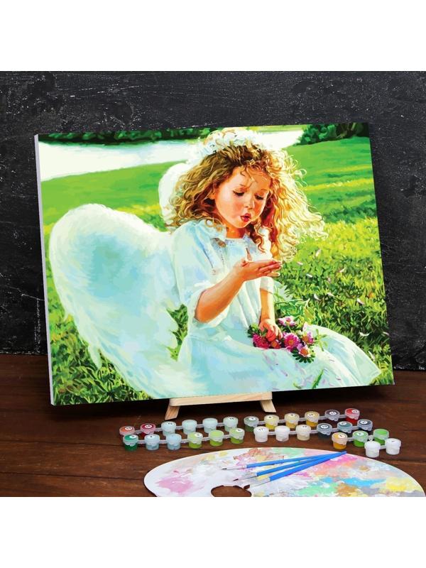 Картина по номерам на холсте с подрамником «Ангел» 40×50 см