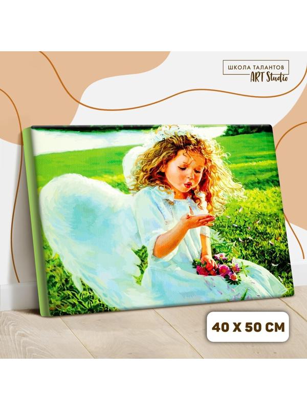 Картина по номерам на холсте с подрамником «Ангел» 40×50 см