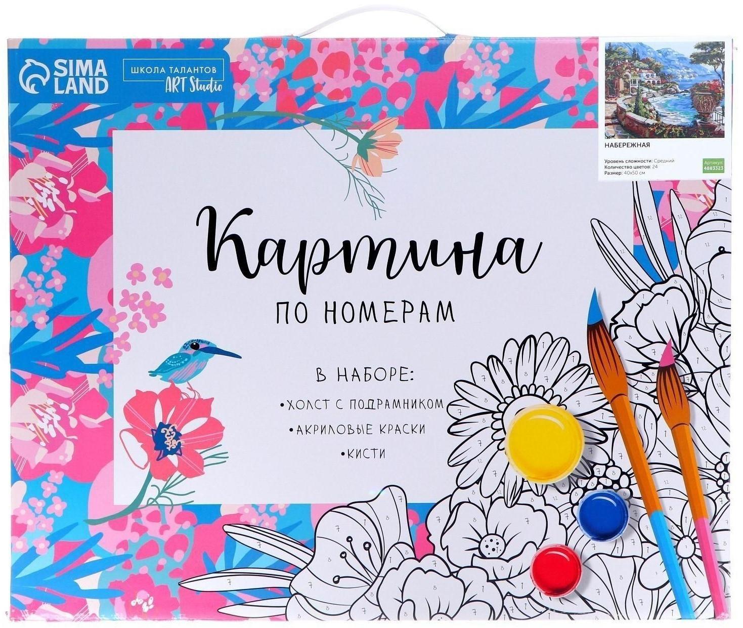 Картина по номерам на холсте с подрамником «Набережная» 40×50 см