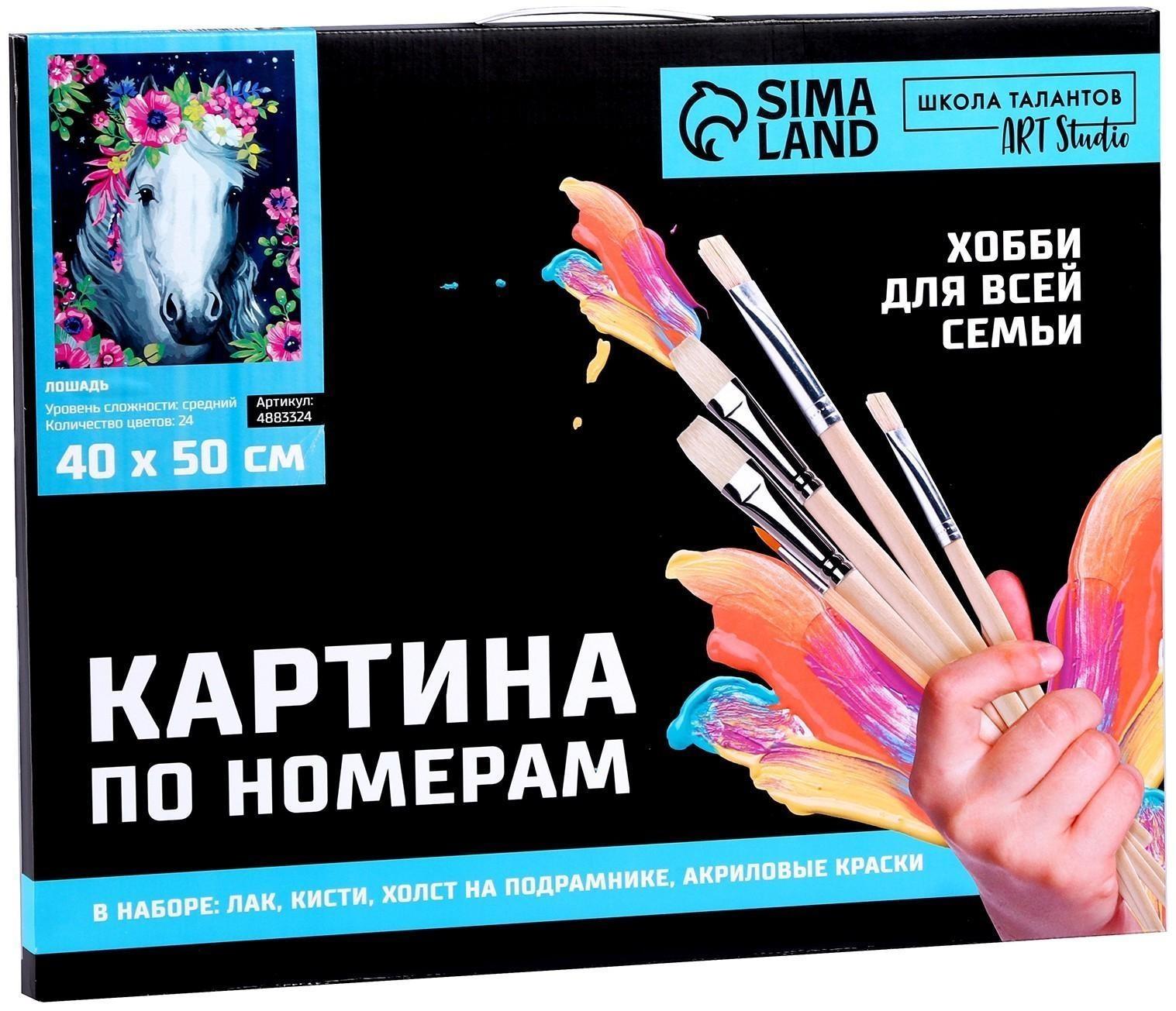 Картина по номерам на холсте с подрамником «Лошадь» 40×50 см