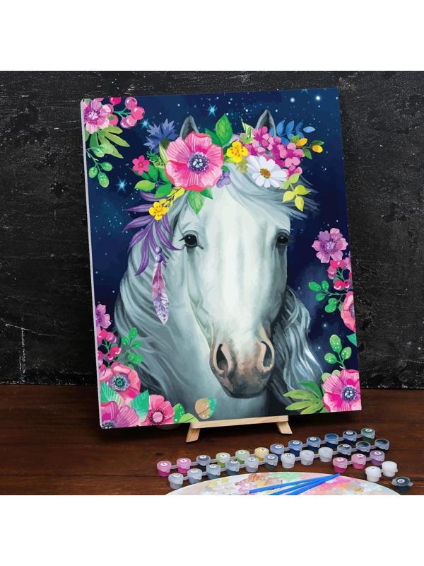 Картина по номерам на холсте с подрамником «Лошадь» 40×50 см