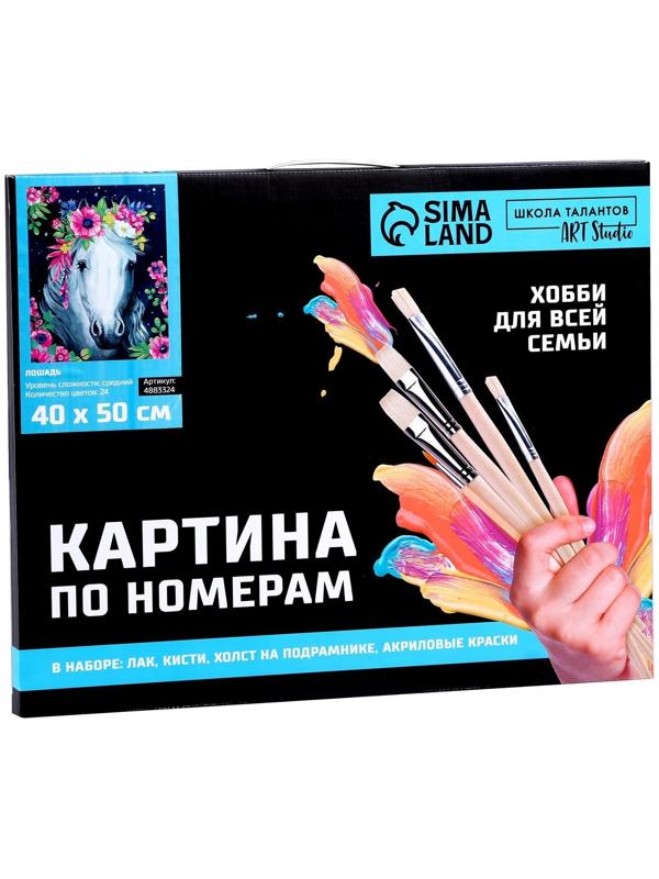 Картина по номерам на холсте с подрамником «Лошадь» 40×50 см