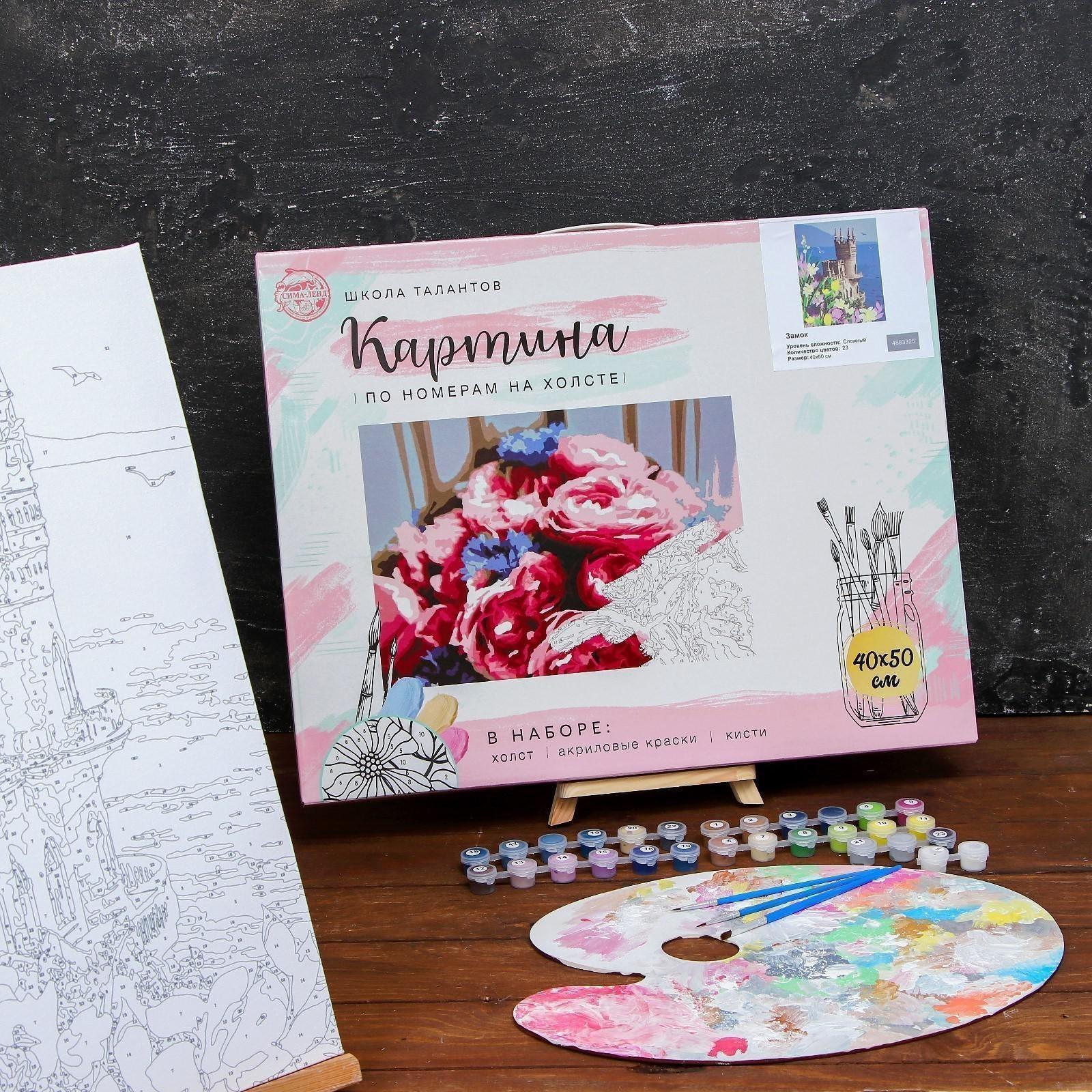 Картина по номерам на холсте с подрамником «Замок» 40×50 см