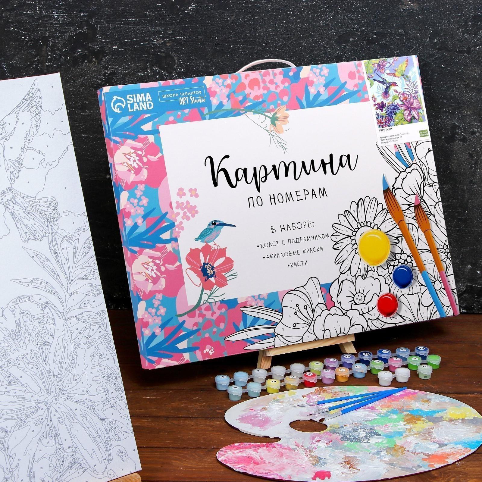 Картина по номерам на холсте с подрамником «Тропики» 40×50 см