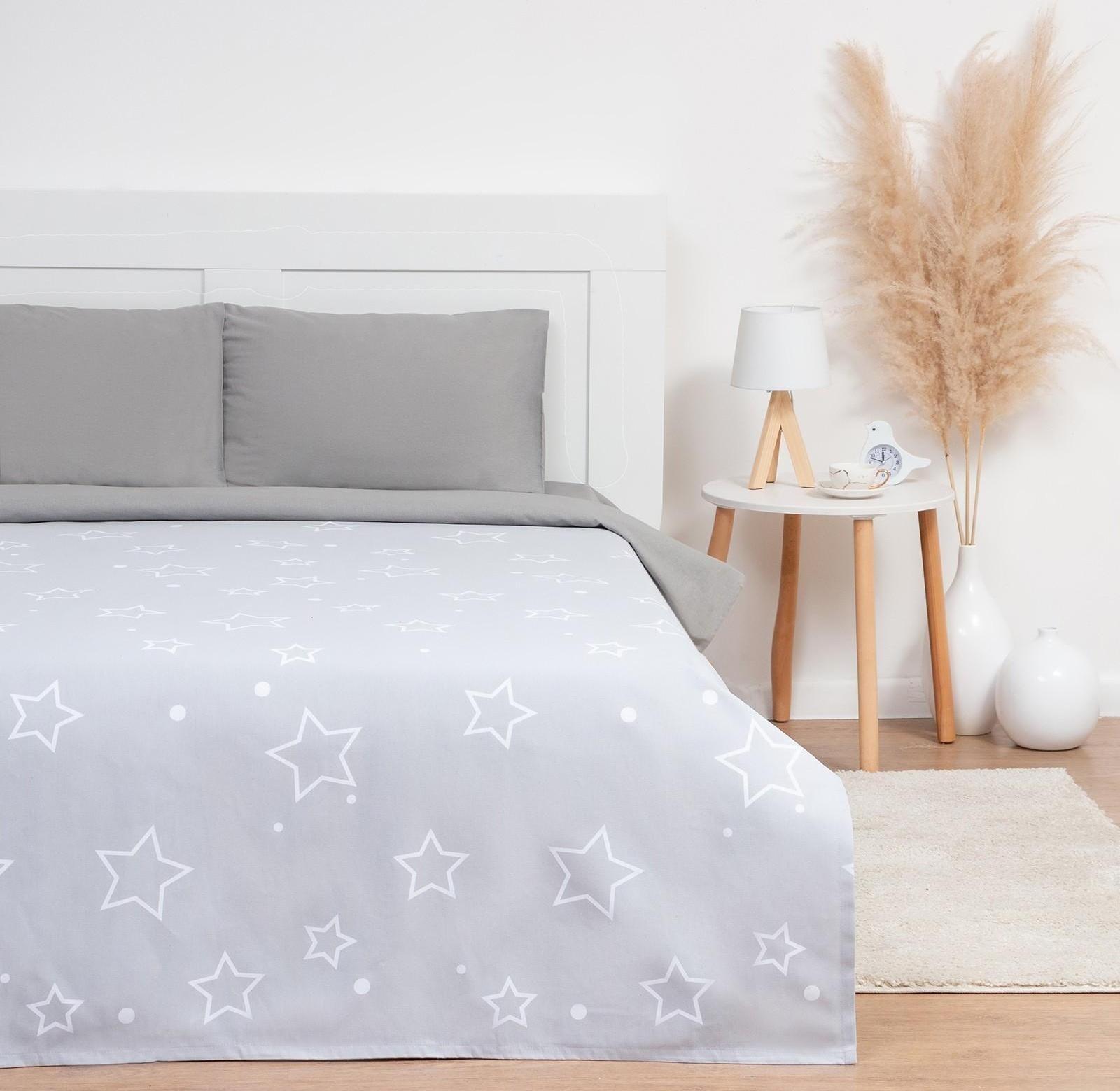 Покрывало Этель Grey star, 150*215 см, 100% хлопок