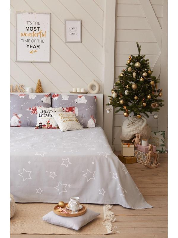 Покрывало Этель Grey star, 150*215 см, 100% хлопок