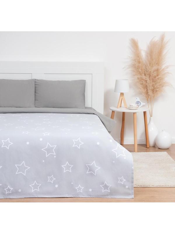 Покрывало Этель Grey star, 150*215 см, 100% хлопок