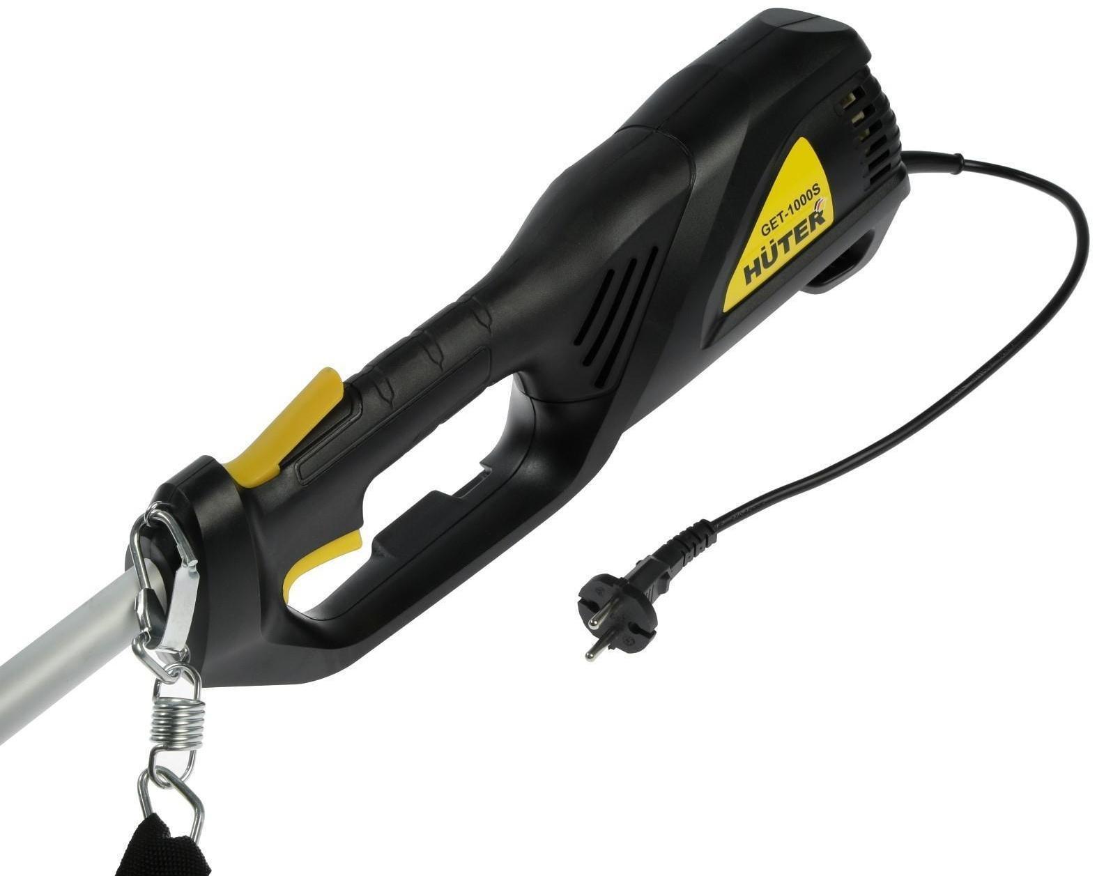 Триммер электрический Huter GET-1000S, 1000 Вт, 8000 об/мин, разборная штанга + ЛЕСКА