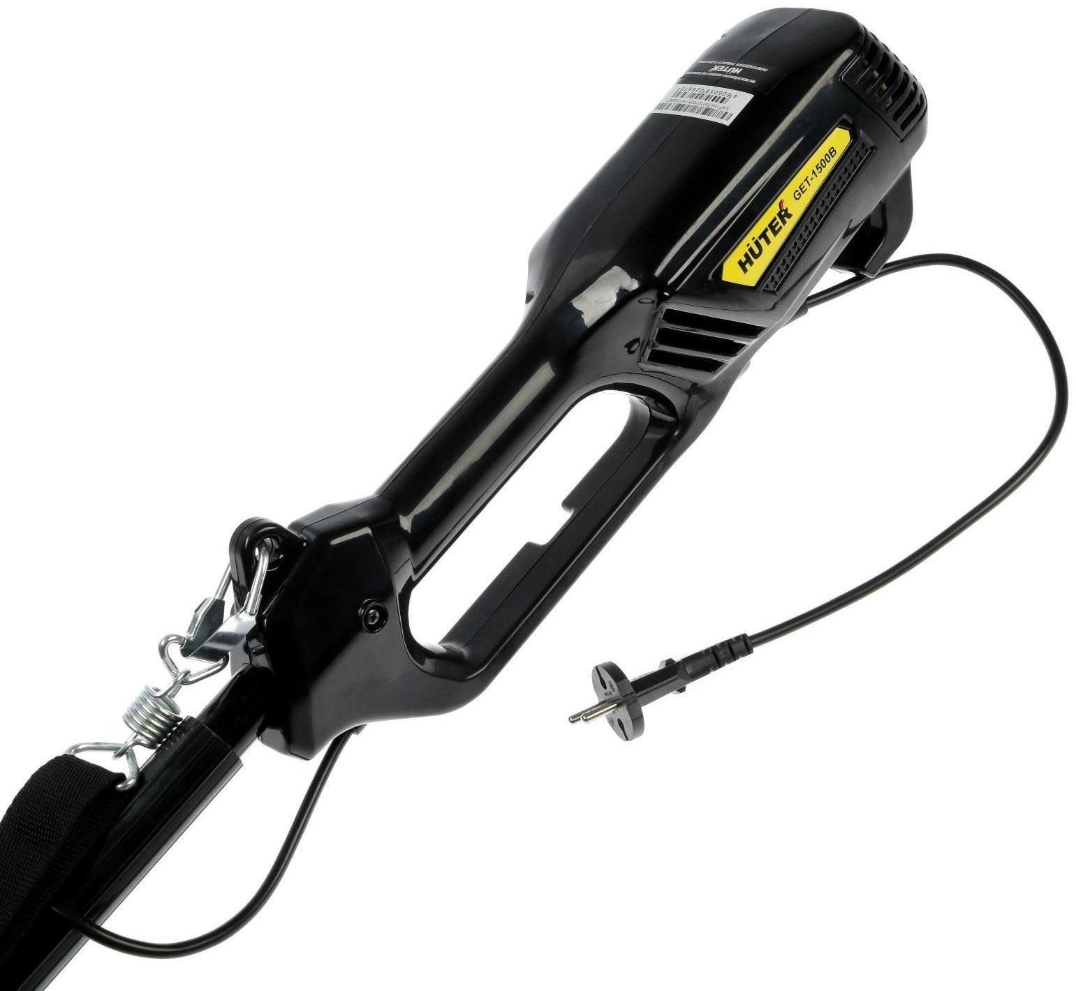 Триммер электрический Huter GET-1500B, 1500 Вт, 8000 об/мин, разборная штанга + ПОДАРОК