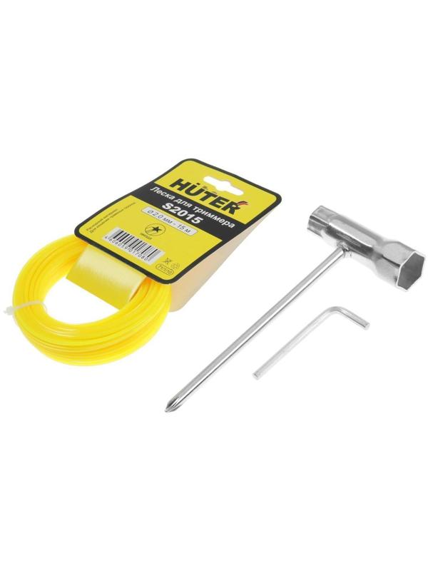 Триммер электрический Huter GET-1500B, 1500 Вт, 8000 об/мин, разборная штанга + ПОДАРОК