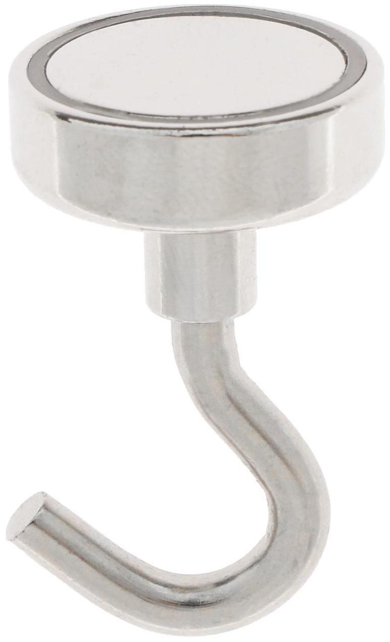 Магнит неодимовый Cartage с крючком для авто, d 25 мм, сцепление 10 кг