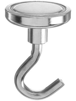 Магнит неодимовый Cartage с крючком для авто, d 32 мм, сцепление 17 кг