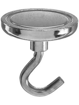 Магнит неодимовый Cartage с крючком для авто, d 42 мм, сцепление 31 кг