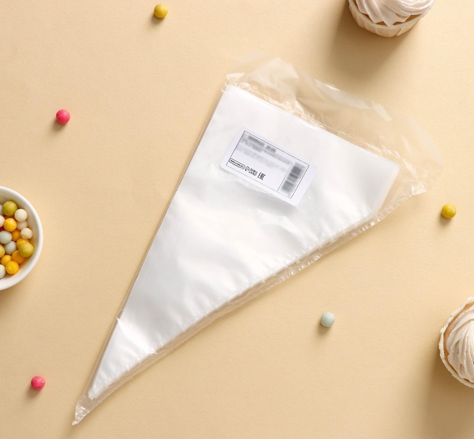 Набор кондитерских одноразовых мешков 25 шт, 25 см, цвет прозрачный