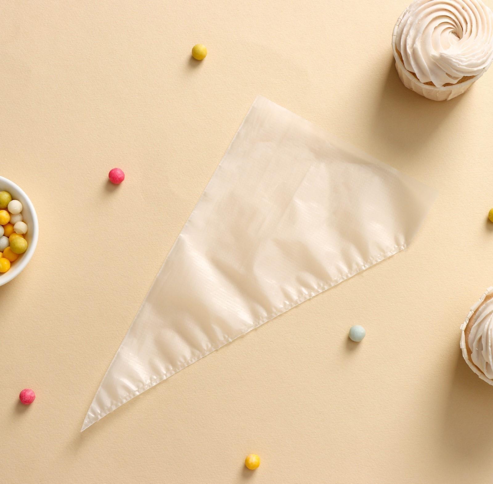 Набор кондитерских одноразовых мешков 25 шт, 25 см, цвет прозрачный