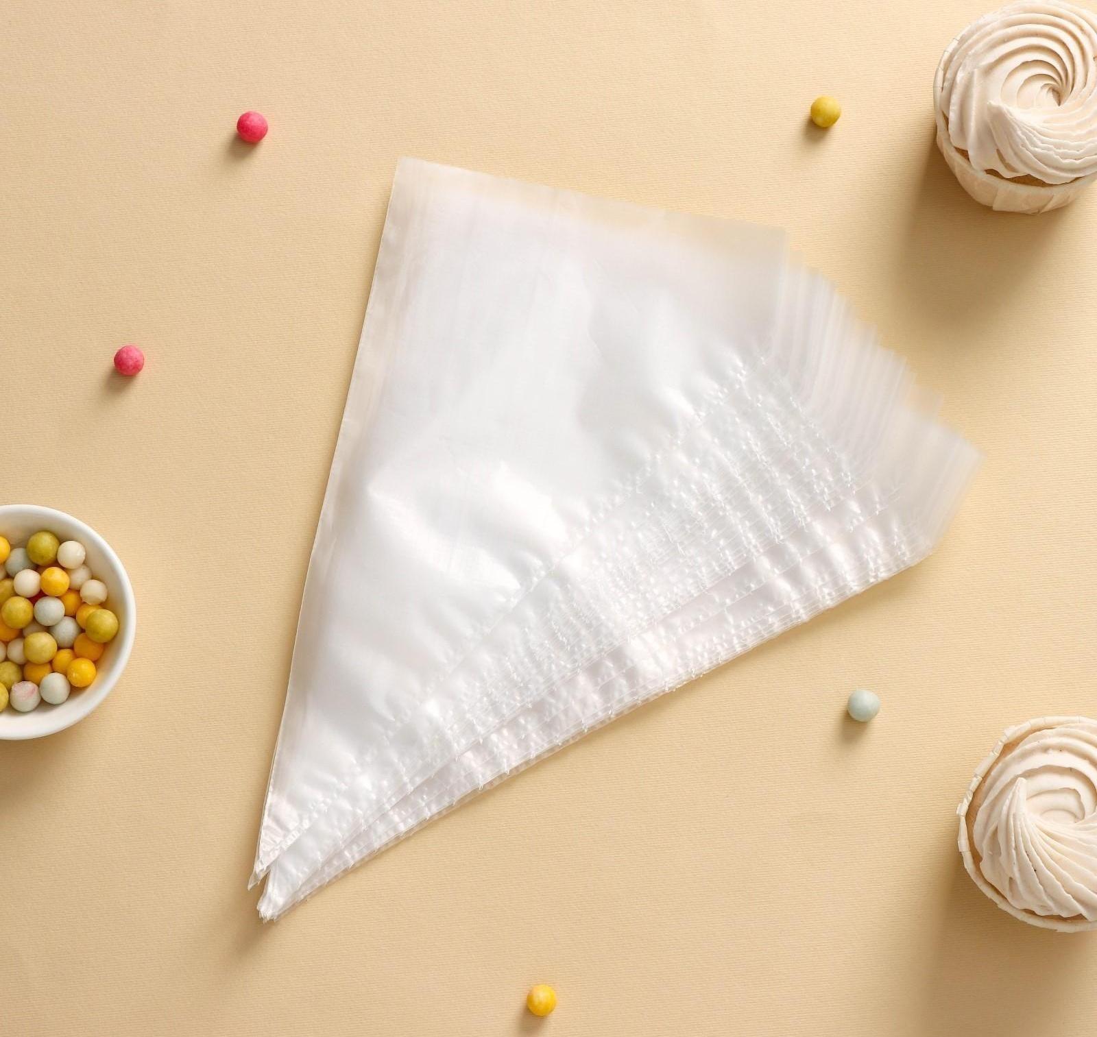 Набор кондитерских одноразовых мешков 25 шт, 25 см, цвет прозрачный