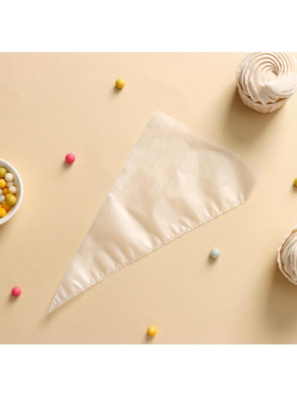 Набор кондитерских одноразовых мешков 25 шт, 25 см, цвет прозрачный