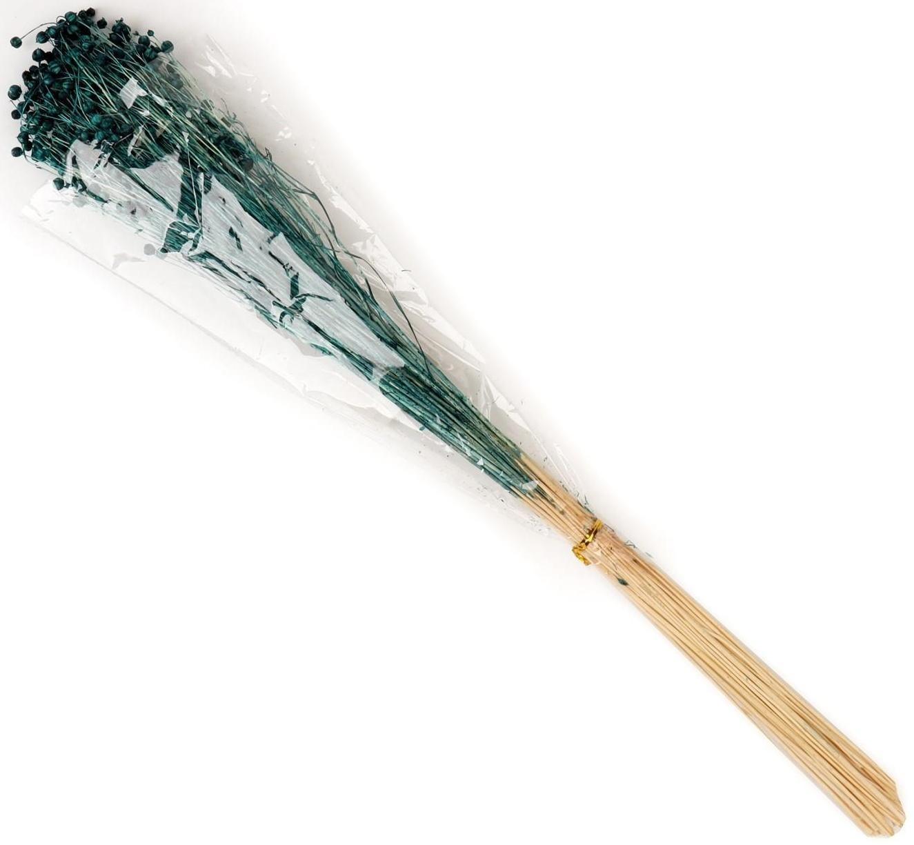 Сухоцвет «Абрус» набор 24 шт, цвет голубой