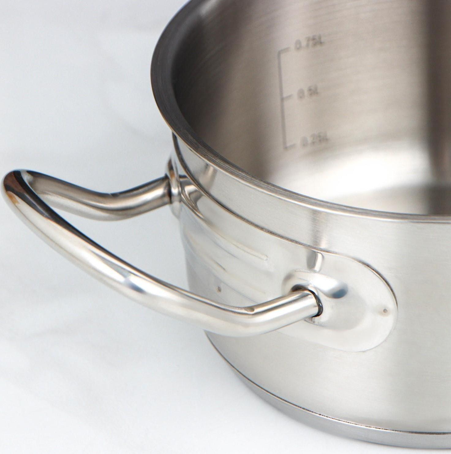 Кастрюля «Общепит», 1 л, d=14 см, металлическая крышка, капсульное дно