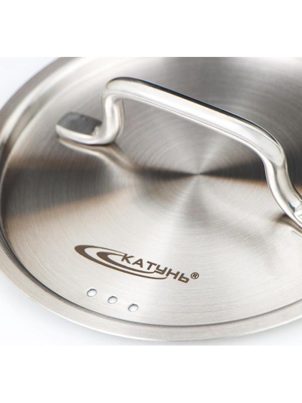 Кастрюля «Общепит», 1 л, d=14 см, металлическая крышка, капсульное дно