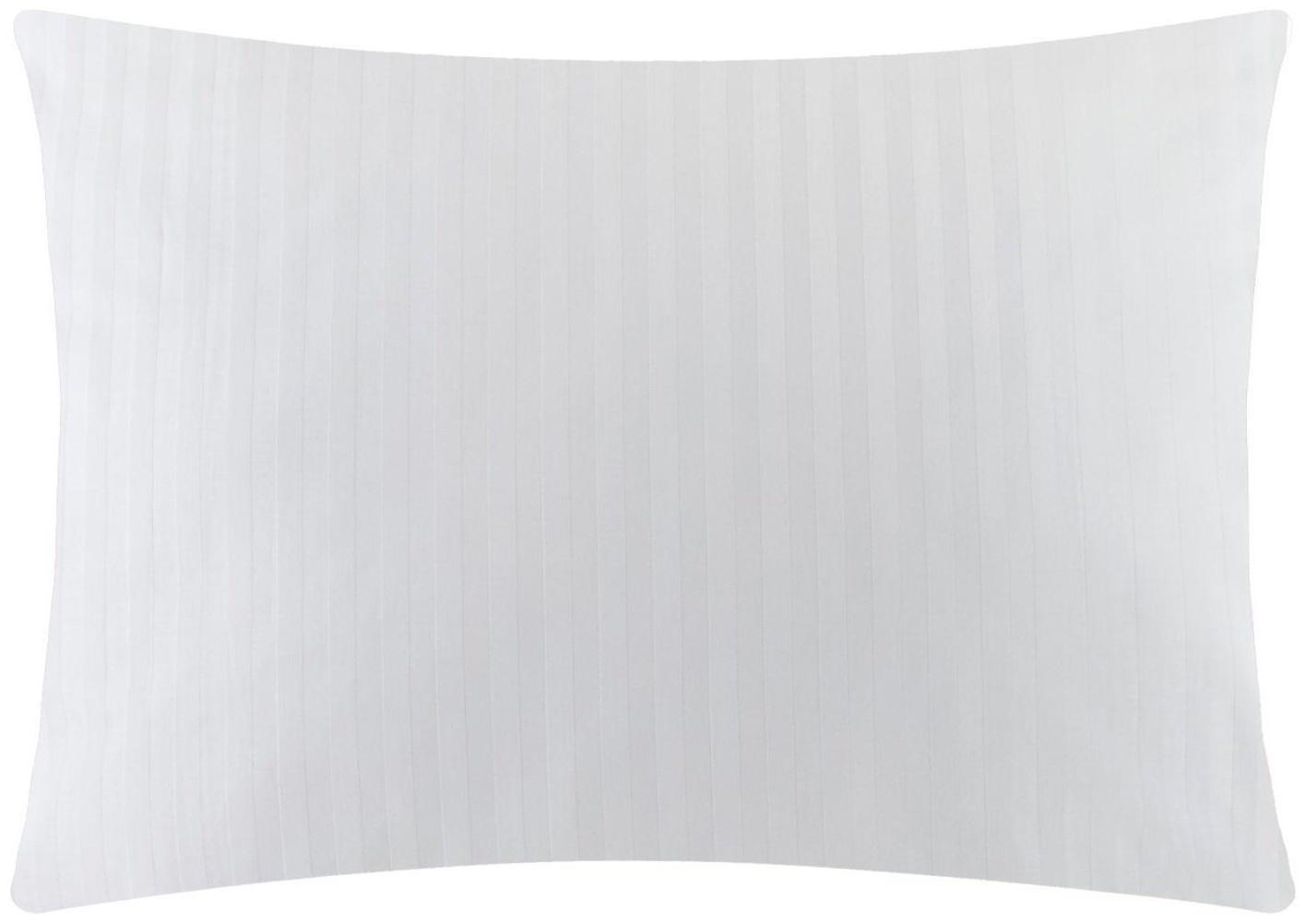 Наволочка «Этель» 50х70см, страйп-сатин, цвет белый