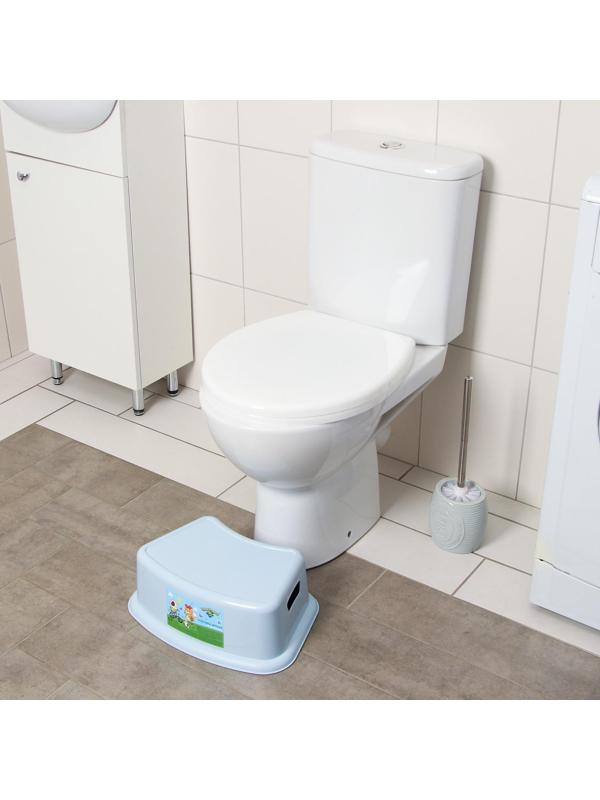 Детский табурет-подставка, цвет светло-голубой