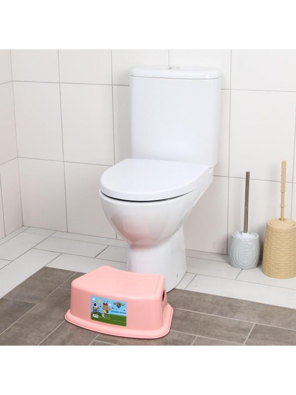 Детский табурет-подставка, цвет светло-розовый