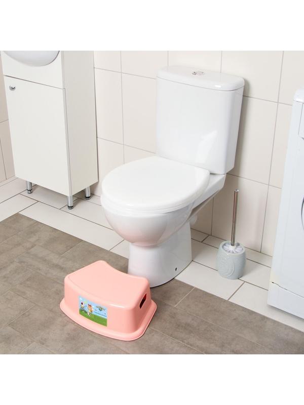 Детский табурет-подставка, цвет светло-розовый