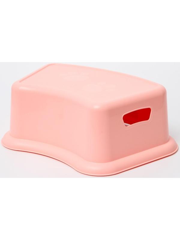 Детский табурет-подставка, цвет светло-розовый